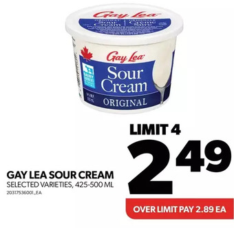Real Canadian Superstore Gay lea sour cream offer
