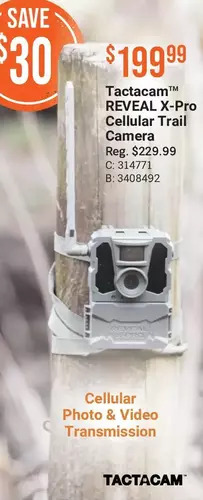 Cabela's Tactacam reveal x-pro cellular trail camera offer