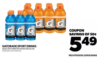 Real Canadian Superstore Gatorade sport drinks offer