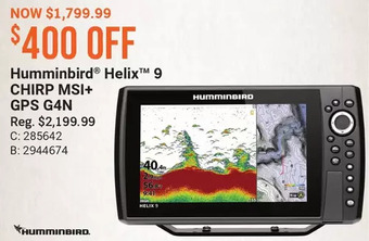Cabela's Humminbird helix 9 chirp msi+ gps g4n offer