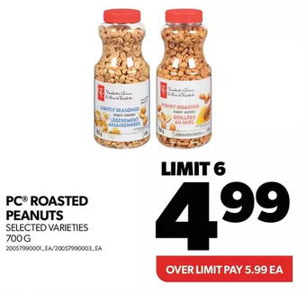 Real Canadian Superstore Pc roasted peanuts offer
