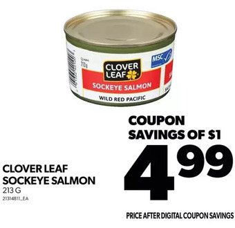 Real Canadian Superstore Clover leaf sockeye salmon offer