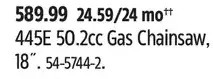 Canadian Tire 445e 50.2cc gas chainsaw, 18 offer
