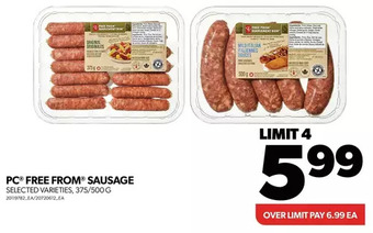 Real Canadian Superstore Pc free from sausage offer