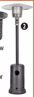Canadian Tire Gas patio heater. powder-coated steel or stainless-steel finish offer