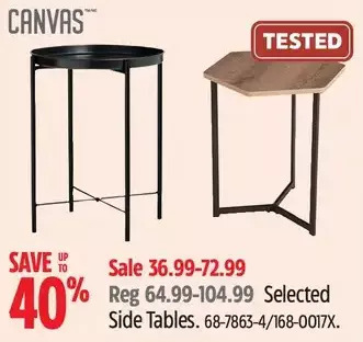 Canadian Tire Canvas side tables offer