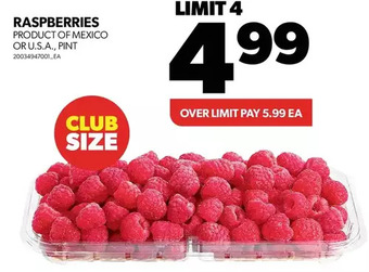 Real Canadian Superstore Raspberries offer