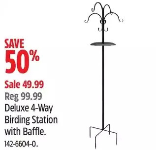 Canadian Tire Deluxe 4-way birding station with baffle offer