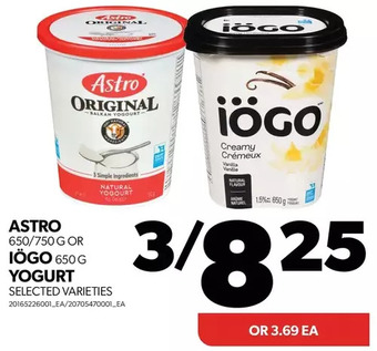 Real Canadian Superstore Astro or iögo yogurt offer
