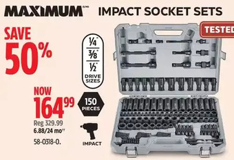 Canadian Tire Maximum impact socket sets offer