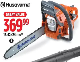 Canadian Tire Husqvarna 120 38cc gas chainsaw, 16 offer