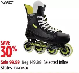 Canadian Tire Vic inline skates offer