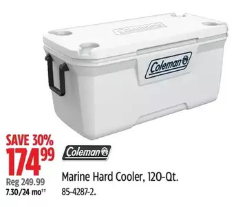 Canadian Tire Coleman marine hard cooler offer