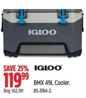 Canadian Tire Igloo bmx 49l cooler offer