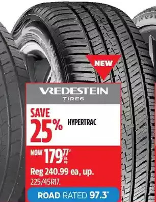 Canadian Tire Vredestein hypertrac tires offer