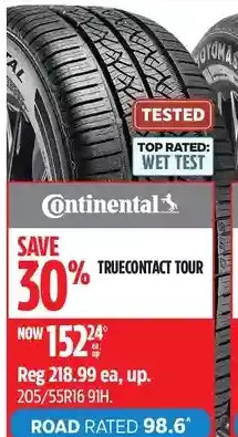 Canadian Tire Continental truecontact tour tires offer