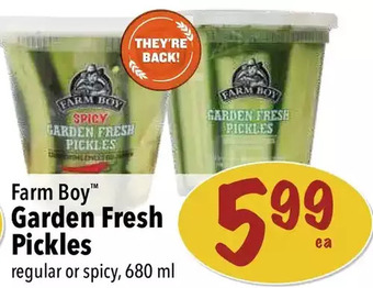 Farm Boy Farm boy garden fresh pickles offer