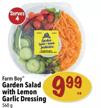 Farm Boy Farm boy garden salad with lemon garlic dressing offer