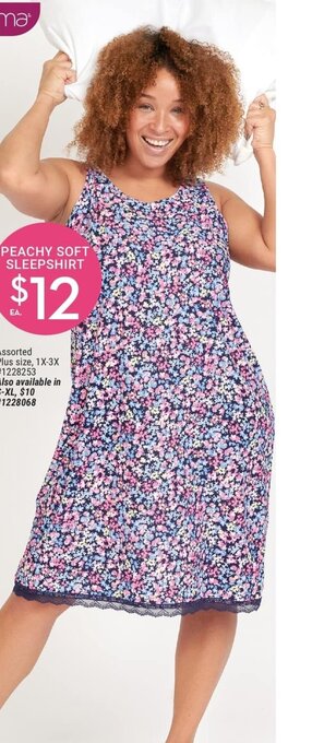 Giant Tiger Peachy soft sleepshirt Plus size, 1X-3X #1228253 offer