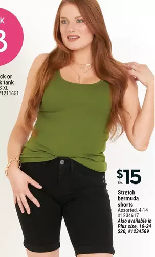 Giant Tiger Stretch bermuda short Assorted, 4-14 # 1234617 offer