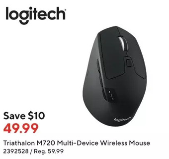 Staples Logitech triathalon m720 multi-device wireless mouse offer
