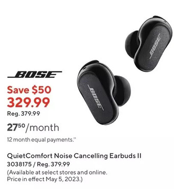 Staples Bose quietcomfort noise cancelling earbuds ii offer