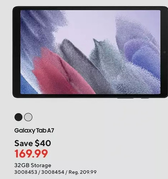 Staples Samsung galaxy tab a7 offer