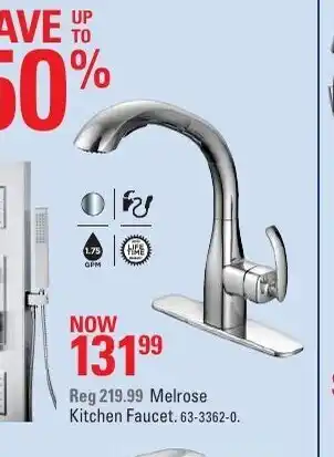 Canadian Tire Melrose Kitchen Faucet offer
