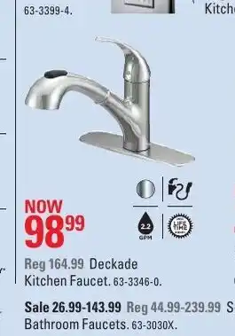 Canadian Tire Deckade Kitchen Faucet offer