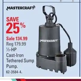 Canadian Tire Cast-Iron Tethered Sump Pump offer