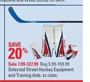 Canadian Tire Selected Street Hockey Equipment And Training offer