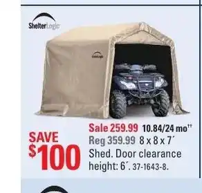 Canadian Tire Shed. Door Clearance offer