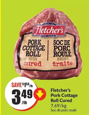 FreshCo Fletcher's pork cottage roll cured offer