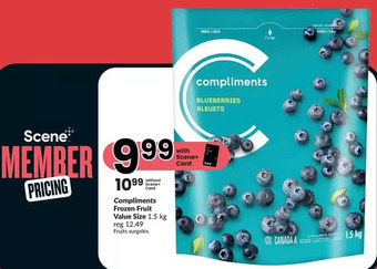 FreshCo Compliments frozen fruit value size 1.5kg offer