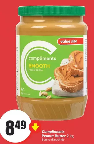 FreshCo Compliments peanut butter 2kg offer