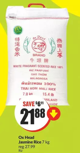 FreshCo Ox head jasmine rice offer