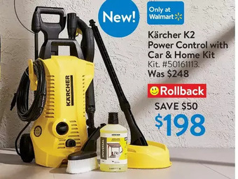 Walmart Kärcher k2 power control with car & home kit offer