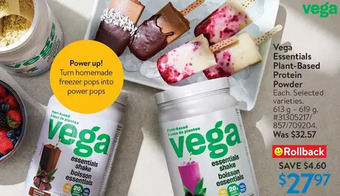 Walmart Vega essentials plant-based protein powder offer