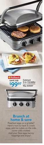 Walmart Cuisinart 5-in-1 griddler offer