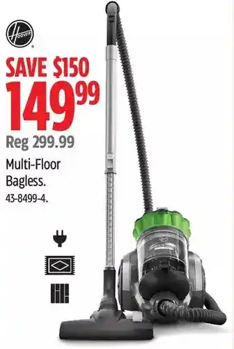 Canadian Tire Hoover multi-floor bagless canister vacuums offer