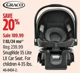 Canadian Tire Graco snugride 35 lite lx car seat offer