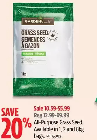 Canadian Tire Gardenclub all-purpose grass seed offer