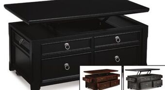 Leon's Turner lift-top coffee table - black offer