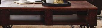 Leon's Pinebrook coffee table - distressed natural pine offer