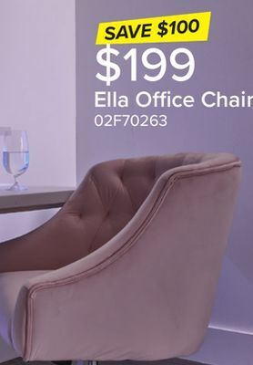 Leon's Ella office chair - pink offer