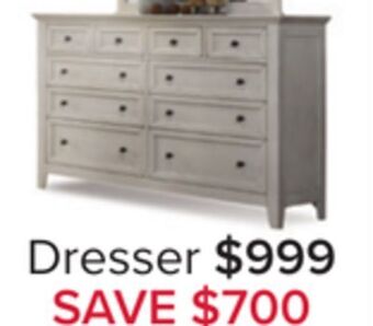 Leon's San mateo 10 drawer dresser - antique white offer