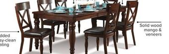 Leon's Kingstown extendable dining table - chocolate offer