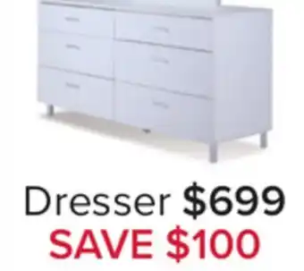 Leon's Bellmar 6 drawer dresser - white offer