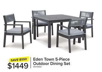 Leon's Eden town - outdoor 5pc set - grey offer