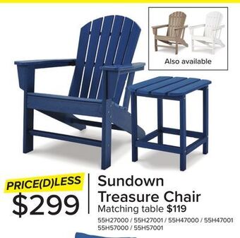 Leon's Sundown treasure - blue adirondack chair offer